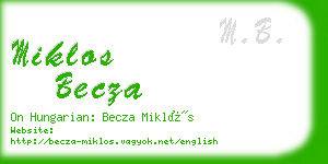 miklos becza business card